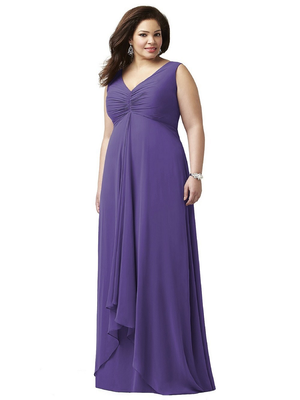 strapless open back dress Lilac Purple Floral-Print Long Prom Dress A1135 Lilac / 2